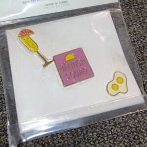 Old Navy Brunch Squad Pin Set - Pink, Yellow, White